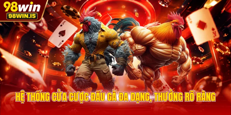 Hệ thống cửa cược đấu gà đa dạng, thưởng rõ ràng